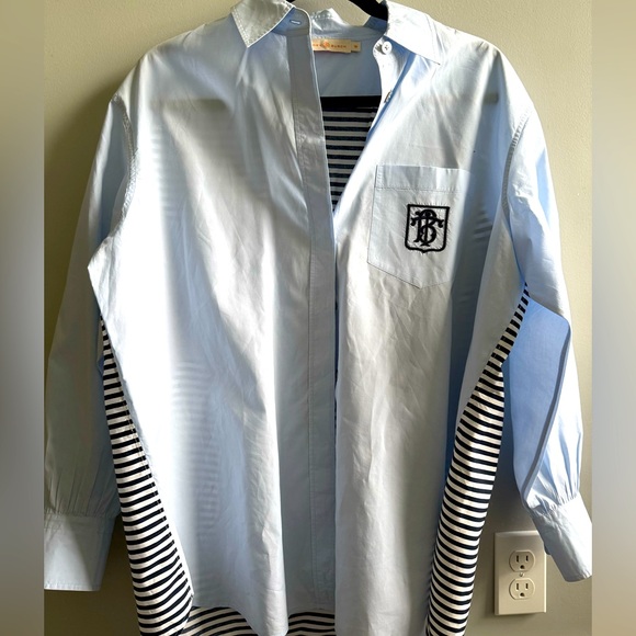 Tory Burch Striped-back Shirt in Classic Light Blue/anchor Stripe - Picture 2 of 4